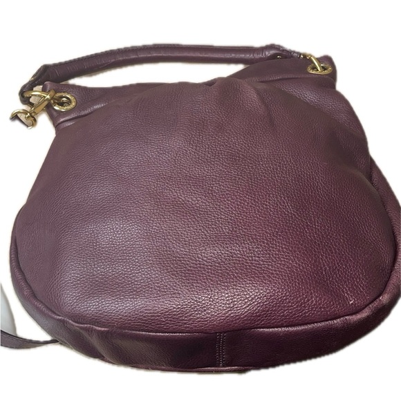 Marc by Marc Jacobs Classic Q Hillier Burgundy Leather Hobo Shoulder Bag - Picture 8 of 16